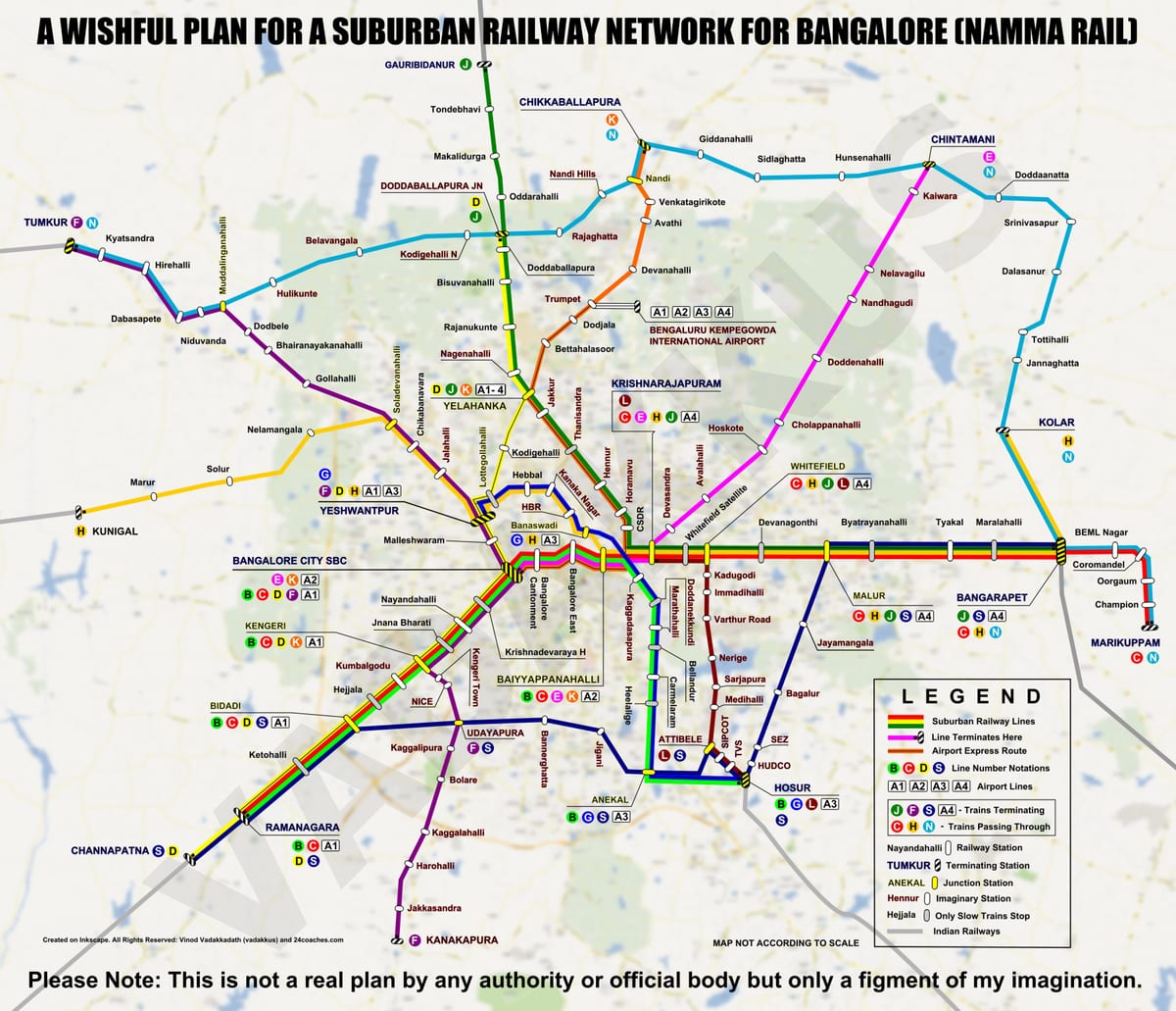 χάρτης της Bangalore σιδηροδρομικό σταθμό