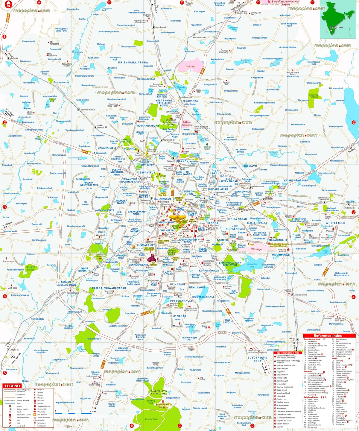 τοποθεσία χάρτης της Bangalore