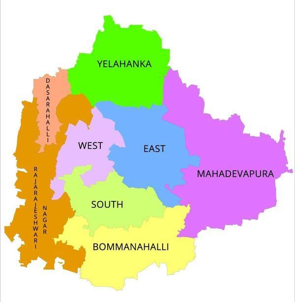 Bangalore BBMP πτέρυγα χάρτης