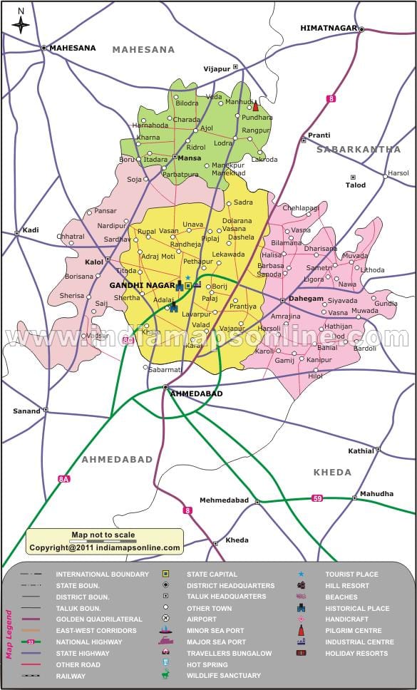 Bangalore gandhinagar χάρτης