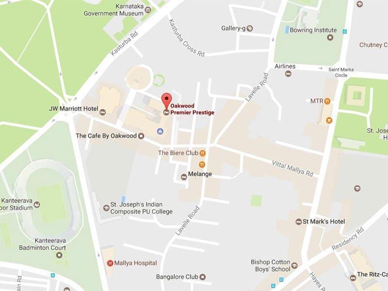 χάρτης της ub πόλη Bangalore
