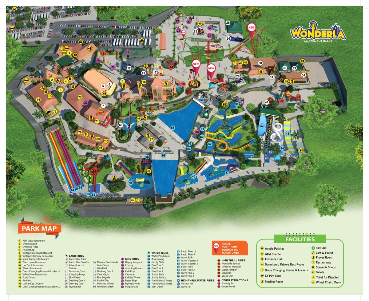 Bangalore Wonderla χάρτης