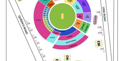 Bangalore cricket stadium χάρτης
