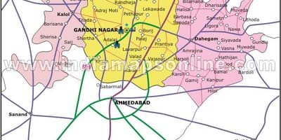 Bangalore gandhinagar χάρτης