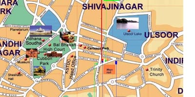 Ulsoor Bangalore χάρτης